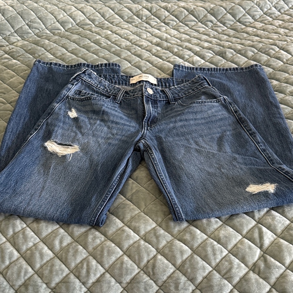 Hollister Relaxed Fit Distressed Denim